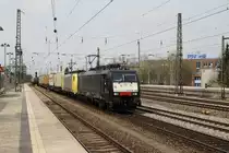 189-938 + 189-926 bespannten am 17.04.13 einen langen KLV-Zug von Malm� Godsbangard nach Verona Q. E. und wurden so am M�nchner Heimeranplatz fotografiert.