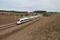 ICE BR 411  Hansestadt Stralsund  von M�nchen Richtung N�rnberg bei Hebertshausen am 14.04.2013