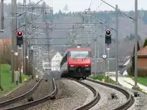 SBB - RE unterwegs bei Lyssach Richtung Bern am 18.04.2013