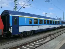 Tschechischer Gro�raumwagen Ampz 73 54 10-91 014-6 eingereiht im EC 379 Binz-Brno am 20.April 2013.Aufgenommen in Bergen/R�gen.