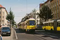 Berlin BVG SL 61 (KT4D 6146) K�penick, Bahnhofstrasse / Seelenbinderstrasse am 24. Juli 2012.