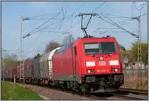 Mit einen Coilzug am Haken legt sich die 185 347-2 elegant in den Gleisbogen bei 
Rimburg (�bach Palenberg). Die KBS 485 heute mal mit abwechslungsreicher Kost.
Aufnahme vom 20.April 2013.