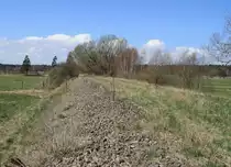 20.4.2013 Ducherow - Swinem�nde ca. bei km 185, Blickrichtung Stolpe (Usedom)