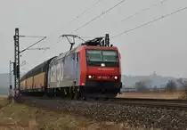 Am 9.April 2013 war SBBC 482 022 mit einem ARS-Altmann Zug bei Burgstemmen auf dem Weg Richtung S�den.