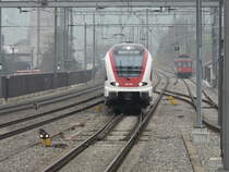 SBB - Triebzug RABe 522 209 bei der einfahrt im Bahnhof Sissach am 07.04.2013