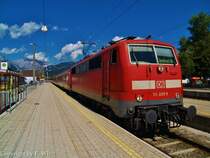 BR 111 065-9 mit REX von Mnchen Hbf nach Innsbruck Hbf in Seefeld in Tirol am 17.08.11.