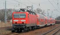 143 370 erreicht mit einer RB von Hoyerswerda nach Leipzig am 08.04.13 Eilenburg.