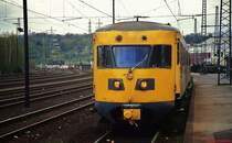 Ein DE2 der NS fhrt in Herzogenrath ein. Die letzten drei dieser Fahrzeuge (177 - 179) setzte die NS bis 1998 zwischen Heerlen und Aachen ein, fr den deutschen Streckenabschnitt waren sie mit Indusi ausgerstet.