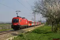 1116 278 mit REX7620 (Bratislava-Petrzalka - Deutschkreutz) am 25.04.2013 zwischen M�llendorf und Wulkaprodersdorf.