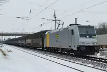 Am 23.Januar 2013 war PCT 185 681 mit einem ARS-Altmann-Zug in Elze auf dem Weg Richtung S�den.