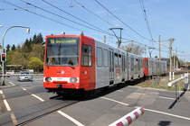Stadtbahn K�ln - Bonn, Linie 18 der KVB in Br�hl - 18.04.2013