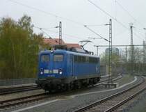 140 038 der PRESS �bernahm den Leerkesselzug den 118 770-7 der MTEG am 27.04.13 von Marktredwitz nach Plauen/V. brachte.