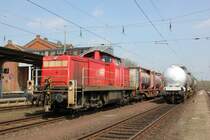 Nachdem 294 672-1 am 24.04.2013 die �bergabe aus Rehden-Wetschen abgeholt hat, pausiert sie in Diepholz.