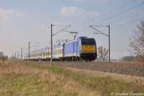 146 522-8 Captrain Deutschland GmbH mit dem Interconnex (X 68904) von Warnem�nde nach Leipzig Hbf in Vietznitz. 25.04.2013
