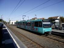 Ein U4 Wagen der VGF am 15.10.11 in Nieder Eschbach 