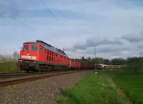 232 359-0 bef�rderte am 29.04.13 den 51687 durch das Vogtland, hier in Plauen/V.