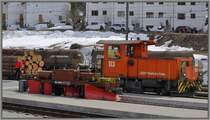 Tm 2/2 113 und Xk9144 in Pontresina. (15.04.2013)