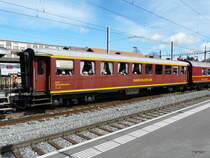 VHE / BLS  - Speisewagen   Emmentalerstube  WR 50 38 88-03 801-8 unterwegs mit dem Whisky Train in Murten am 13.04.2013