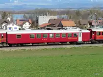 Extrazug.ch - Speisewagen WR 10105 unterwegs mit dem Whisky Train bei Murten/L�wenberg am 13.04.2013