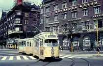 K�benhavn / Kopenhagen KS SL 16 (D�wag-GT6 890) Vester Voldgade / R�dhusplads (: Rathausplatz) am 24. April 1970.