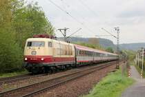 103 235-8 am IC118 in Bonn-Limperich am 27.04.2013