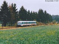 RB nach Gunzenhausen am 17.10.97 etwa 1 km westlich von Langlau.