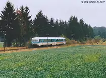 RB nach Gunzenhausen am 17.10.97 etwa 1 km westlich von Langlau.