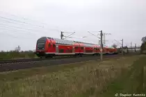 RE2  ODEG  (RE 37371) von Cottbus nach Wismar in Vietznitz und geschoben hatte die 114 017-7. 30.04.2013