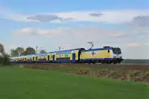Am 28.April 2013 war ME146 02 mit dem  Zug der Ideen  s�dlich von Elze(Han) auf dem Weg nach G�ttingen.