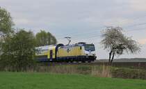 Am 28.April 2013 war ME146 01 mit einem ME sdlich von Elze(Han) auf dem Weg nach Gttingen.