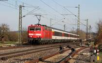181 214-8  Mosel  mit dem IC 182 (Stuttgart Hbf-Z�rich HB) bei Welschingen 15.4.13
