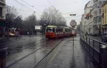 Wien Wiener Linien SL 5 (E1 4722) Nussdorfer Strasse / W�hringer Strasse am 19. M�rz 2000.