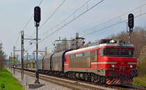 S� 363-017 zieht G�terzug durch Maribor-Tabor Richtung Norden. /22.4.2013
