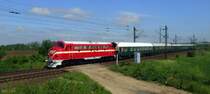 Der M61 001 f�hrt mit einem Nostalgiezug von Budapest nach Tapolca bei �rd.