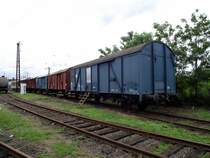 Ein paar alte G�terwagen stehen am 06.08.11 in Hanau