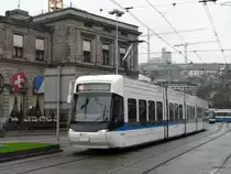 Glattalbahn - Tram Be 5/6  3074 auf Dienstfahrt vor dem Hauptbahnhof Z�rich am 21.04.2013
