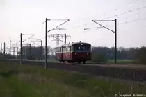 VT 95 9396 (795 396-0) & VB 142 307 (995 307-5) der Berliner Eisenbahnfreunde e.V. als SZ 37688 von Wittenberge nach Berlin Gesundbrunnen in Vietznitz. 05.05.2013
