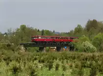 Der VT 98 der PEF als Sonderzug nach Passau am 01.05.2013 unterwegs bei R�hrnbach.