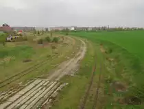 G�terverladegleise am 01.05.2013 im Bahnhof Ro�leben. Dort sollen in naher Zukunft wieder G�ter verladen werden.
