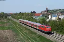 111 069-8 mit der RB 26567 Offenburg-Neuenburg kurz vor dem n�chsten Halt Teningen-Mundingen. Aufgenommen am 25.04.2013.