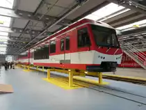 MGB - Tag der offenen T�r in der Depot/Werkst�tte im Glisergrund -Ausstellungsst�ck der Triebzug ABDeh 4/8 2021 am 27.04.2013.