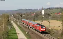 RE 26512 (Basel Bad Bf-Offenburg) mit Schublok 146 112-8  Baden W�rttemberg erfahren  bei Denzlingen 17.4.13