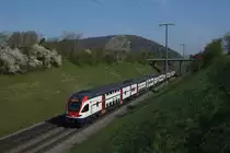 RABe 511 011-9 f�hrt am 24.04.2013 von Eglisau Richtung Glattfelden.