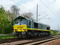Class 66 der ITL durchf�hrt in gl�nzendem Lack Dresden Stetzsch am 8.5.13