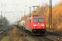 Railion 185 301-8 mit einem KLV am 24.11.2012 in Essen Delwig.