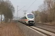 Mit weit aufgerissener Bugklappe wurde auch ein ICE-T �ber die NSS in Richtung S�den umgeleitet. Aufgenommen am 29.03.2013 in Wehretal-Reichensachsen.