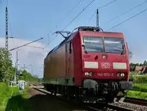 145 073 wurde am 8.5.13 aus dem Depot in DD Friedrichstadt geschickt,hier bei der Durchfahrt in Dresden Stetzsch.