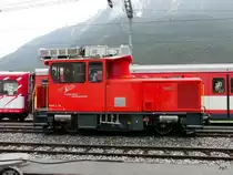 MGB - Tag der offenen T�r in der Depot/Werkst�tte im Glisergrund - Selber mal Lokf�hrer sein in der Disellok HGm 2/2 75 unterwegs im Freigel�nde am 27.04.2013