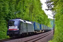 ES 94 U2 - 098 mit LKW Walter KLV in Bubenreuth Richtung Norden (11.05.2013)