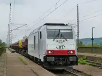 285 111 durchf�hrt am 11.05.13 mit ihrem Schotterzug Dresden Niederwatha.